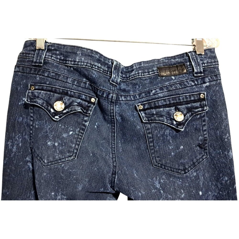 Grane Darcy‎ Skinny Jeans Women 11 Blue Acid Wash Super Low Rise GRN-0109